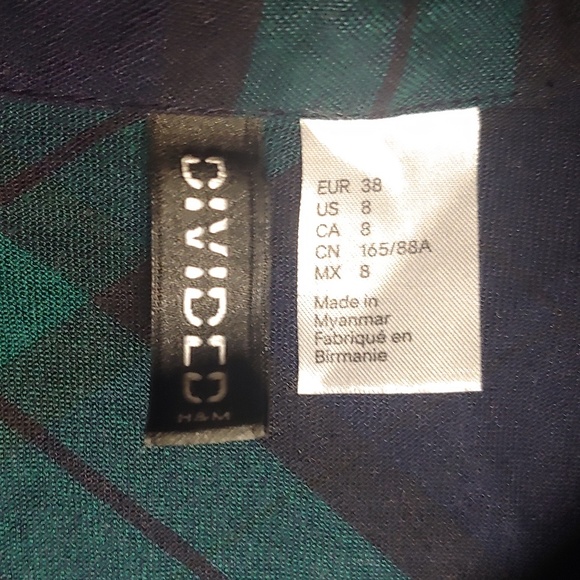 [NWOT] blue & green flannel - Picture 2 of 2